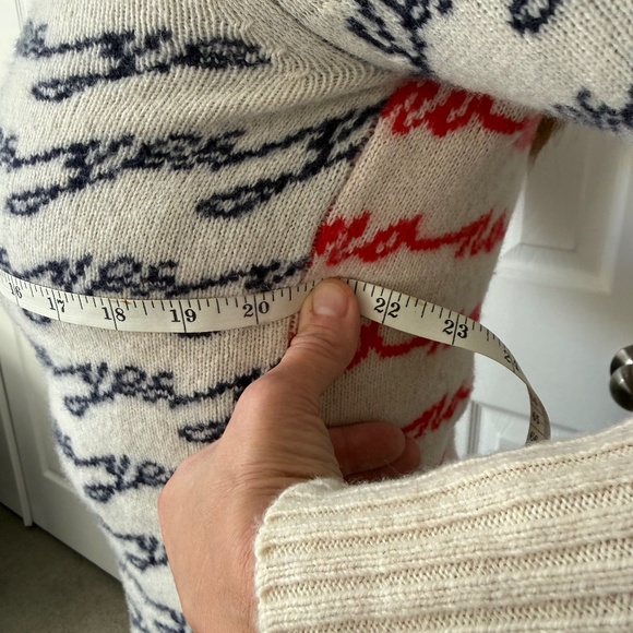 J. Crew Crewneck Colorblock Merino Wool Sweater in Jacquard “Yes/No" - Women XS - Picture 15 of 16